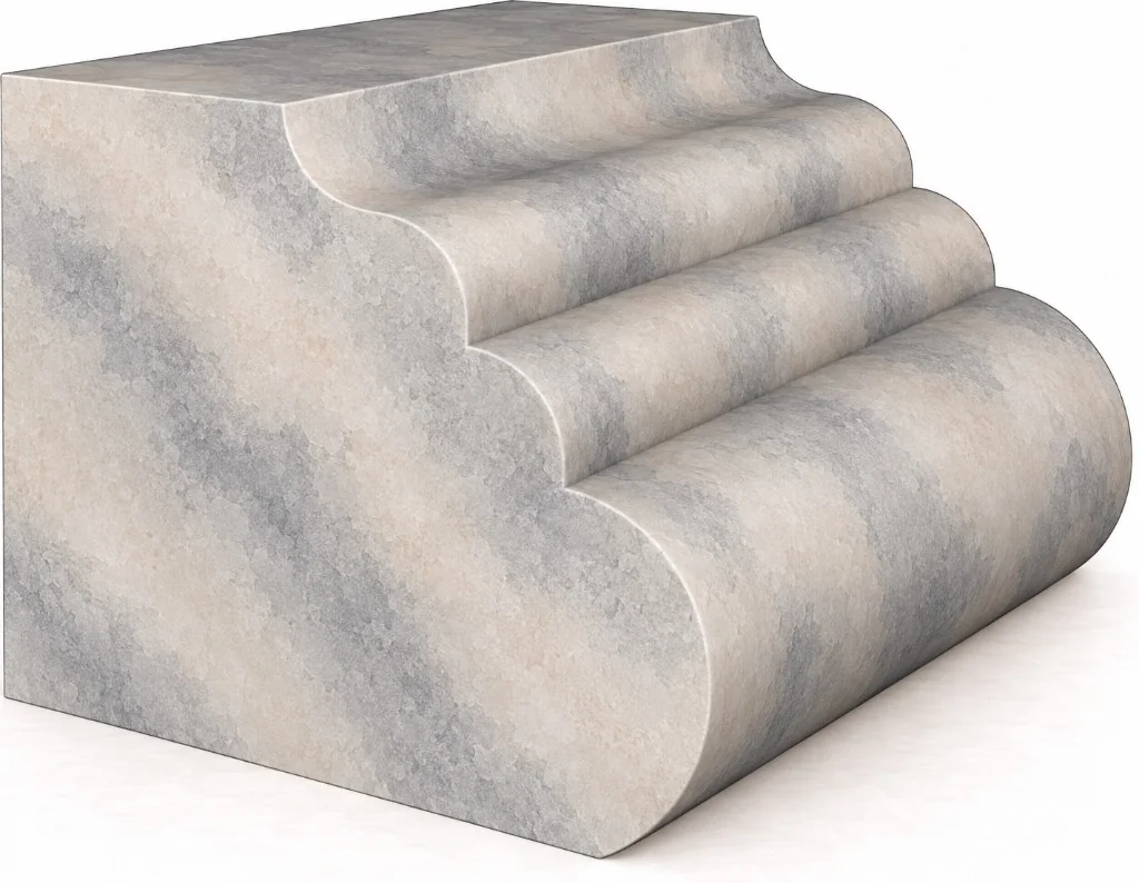 Ogee over Bullnose edge profile